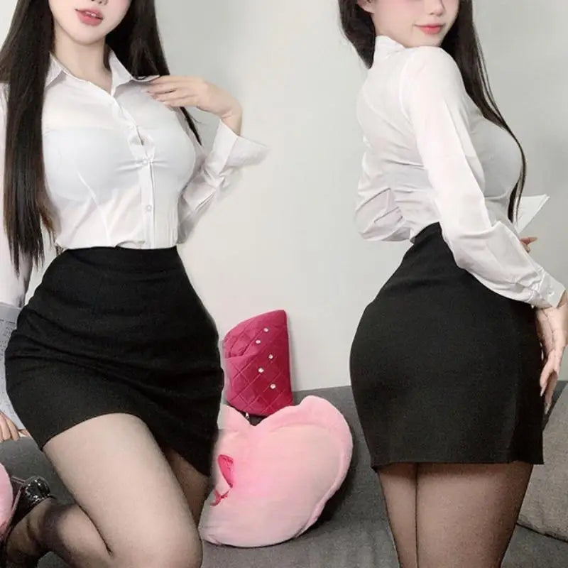 High Waist Pencil Mini Skirt