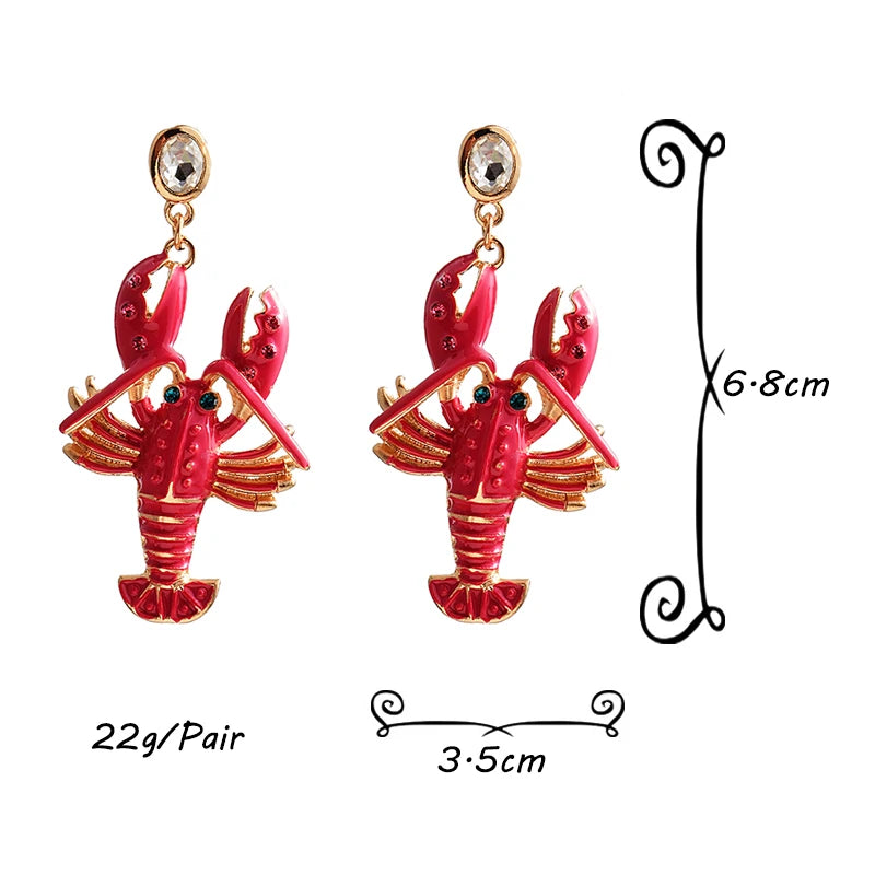 Lovely Lobster Earrings