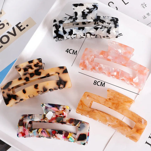 Patterned Acetate Claw Clips