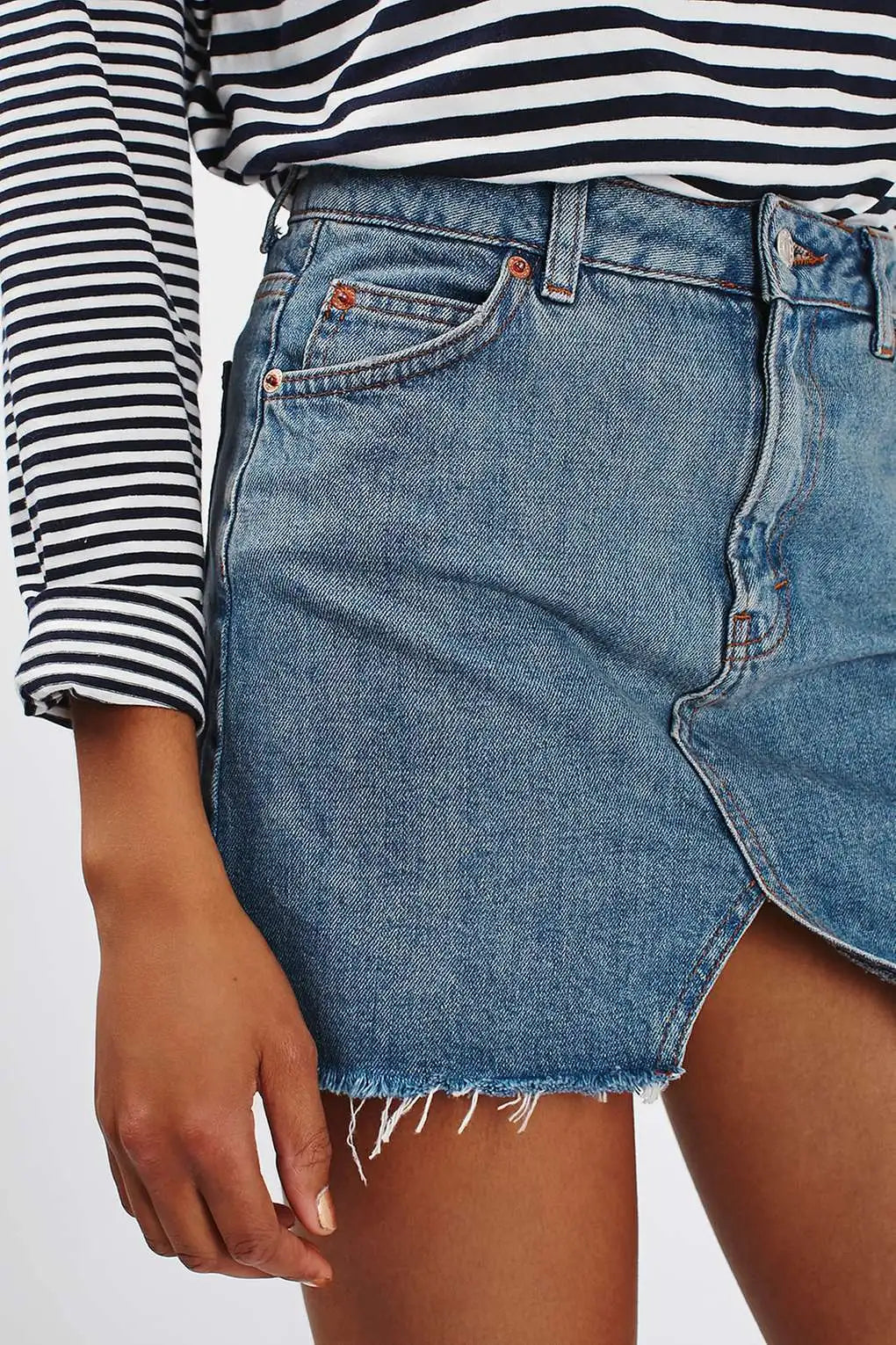 Starlit Summer Denim Mini Skirt