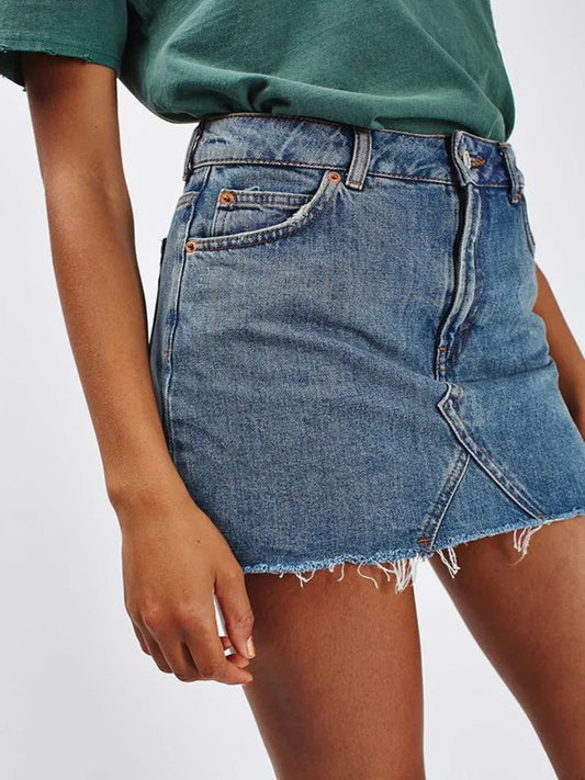 Starlit Summer Denim Mini Skirt