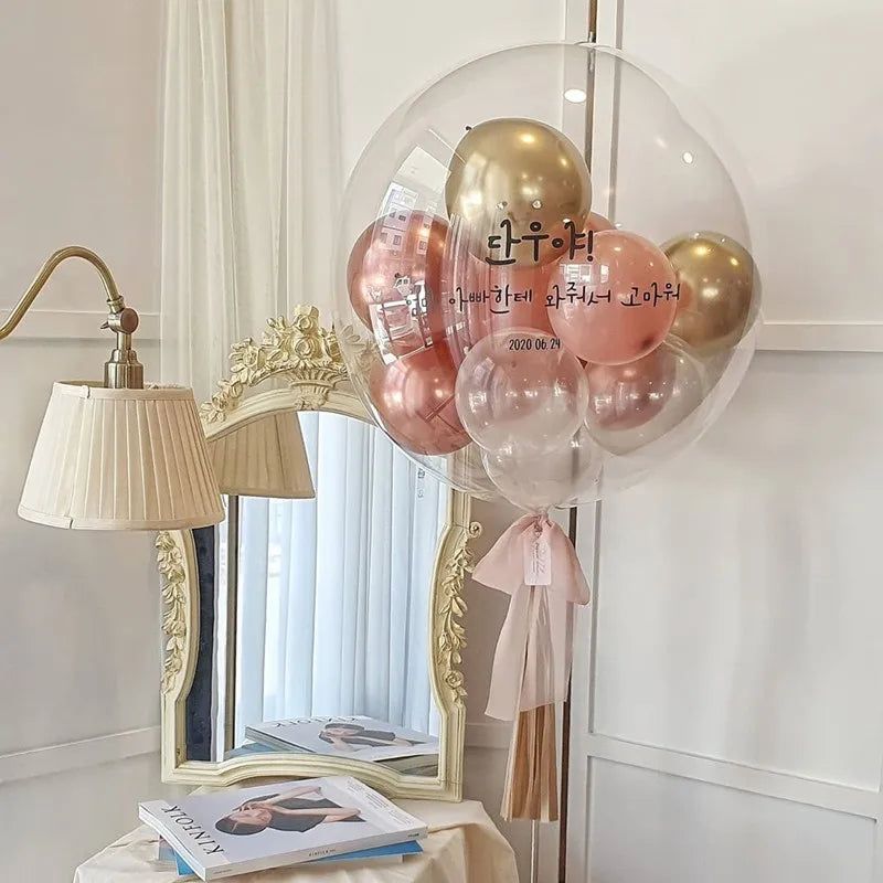 24-inch Transparent Globe Balloons