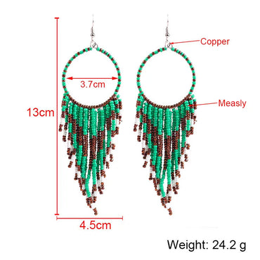 Beaded Dream Catcher Earrings