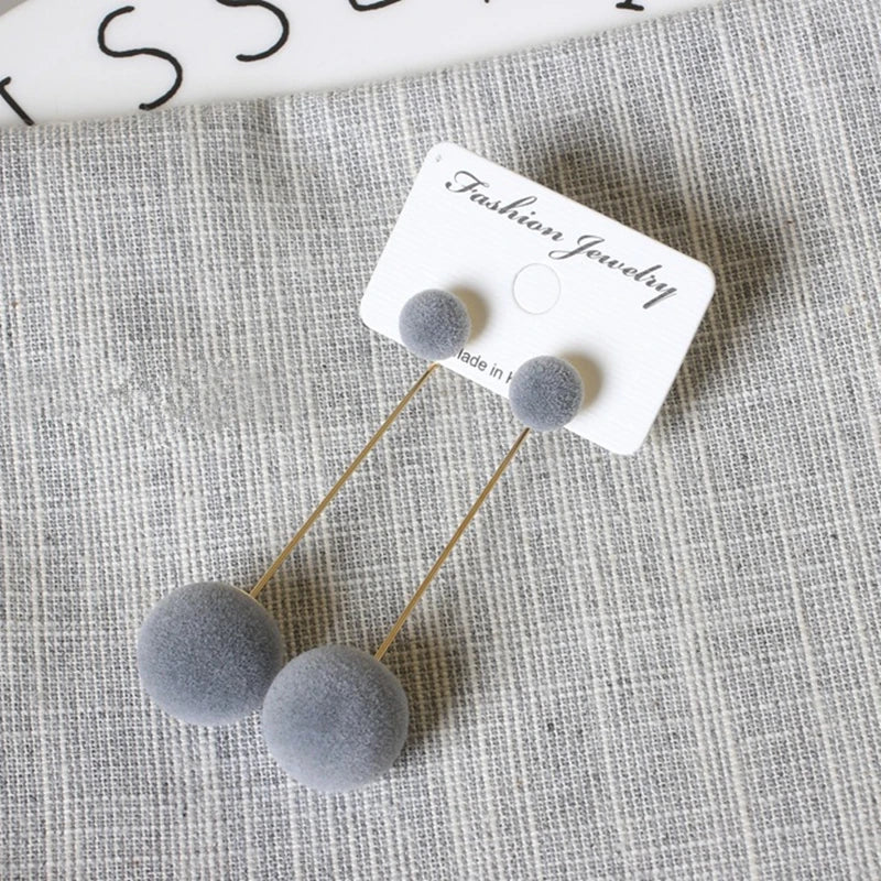 Plush Ball Earrings