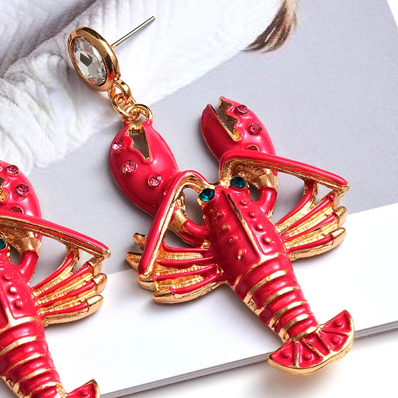 Lovely Lobster Earrings