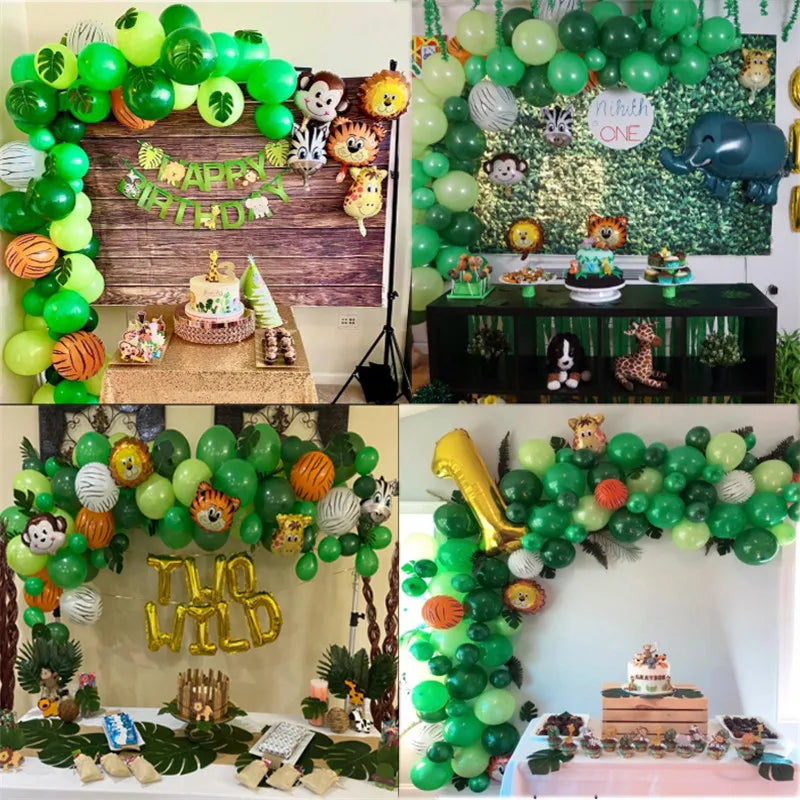 109-Piece Jungle Safari Balloon Garland Arch Kit