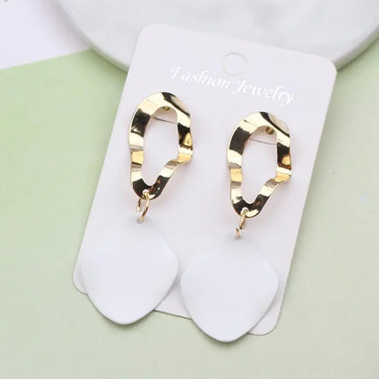 Retro Geometric Dangle Earrings