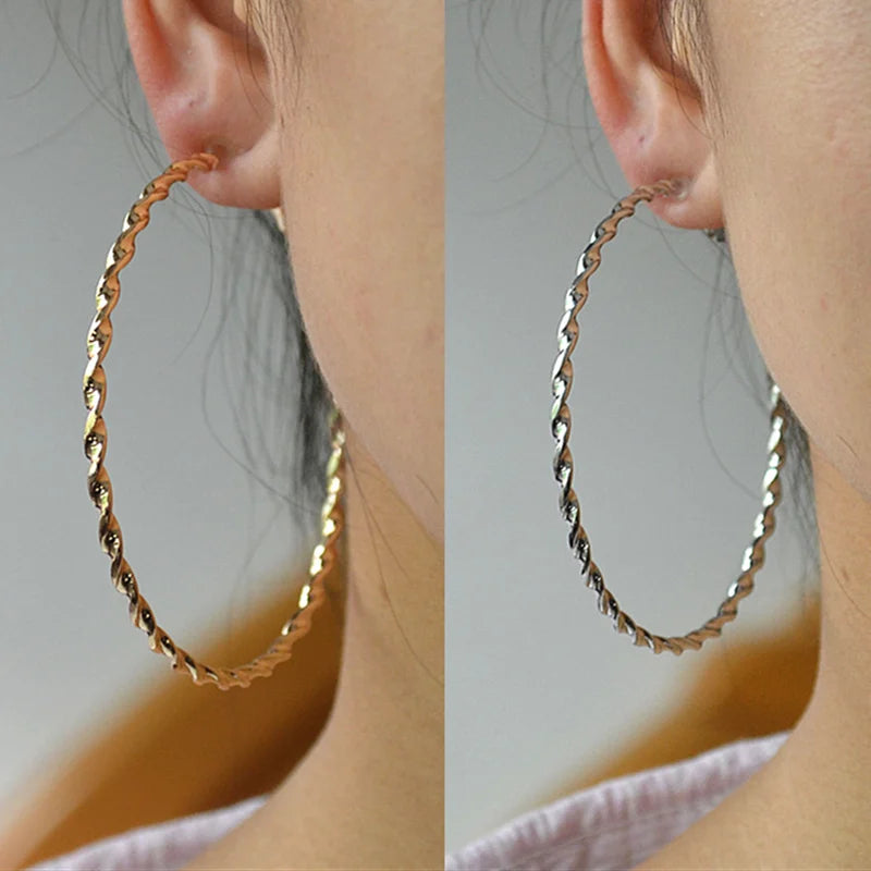 Simple Spiral Hoop Earring