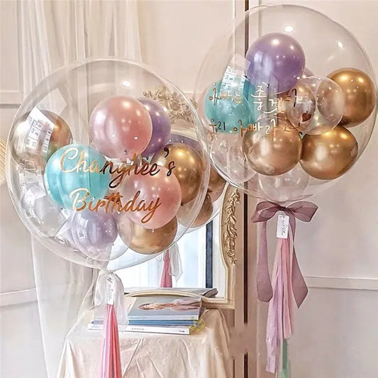 24-inch Transparent Globe Balloons