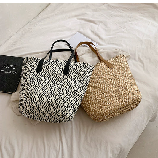 Large Commuter Straw-Woven Bag