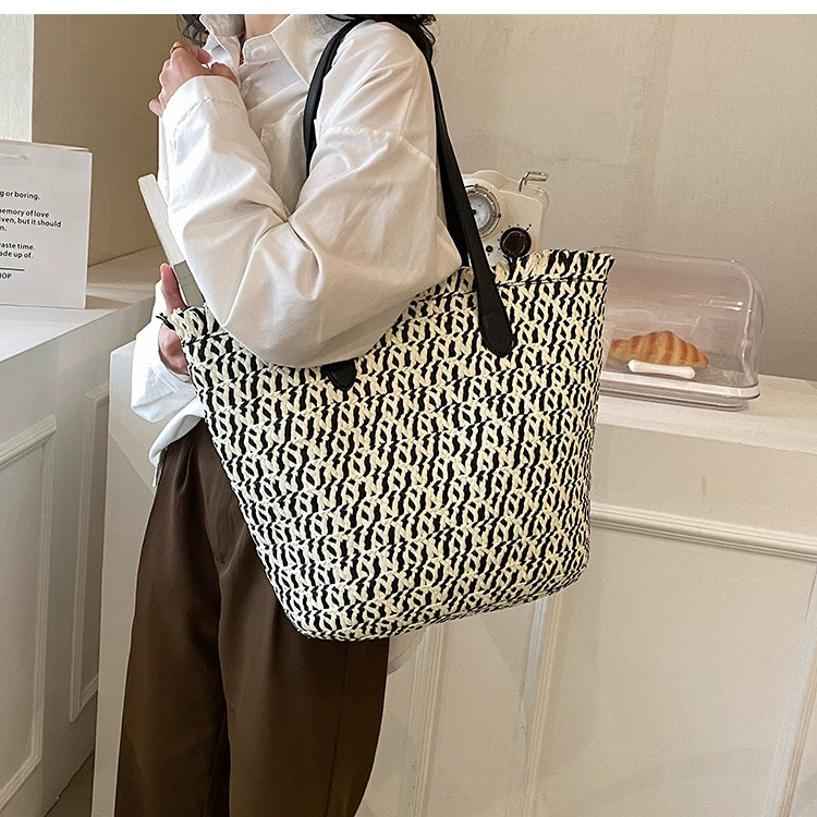 Large Commuter Straw-Woven Bag