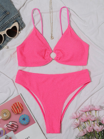 Textured Triangle Bikini