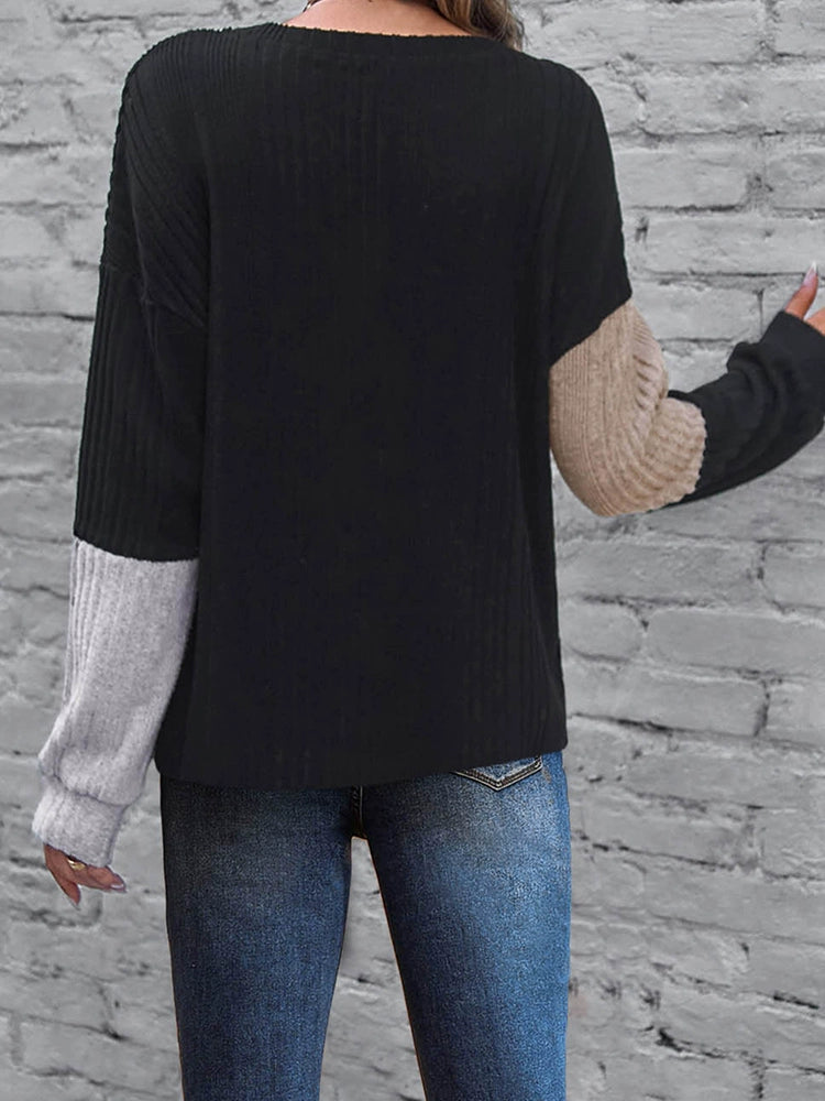 Contrast Blocks Long Sleeve