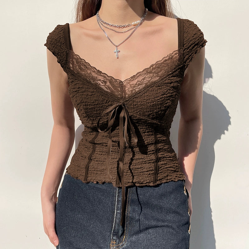 Retro Lace Fit - Coffee