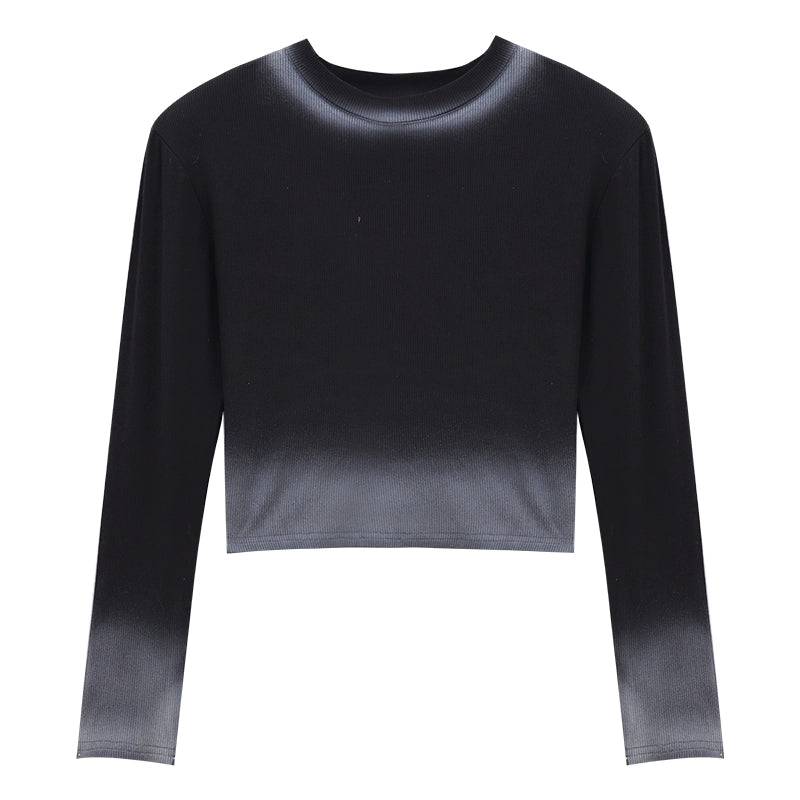 Gradient Long Sleeve Crop