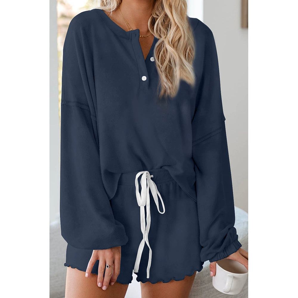 Long Sleeve Shorts Pajamas