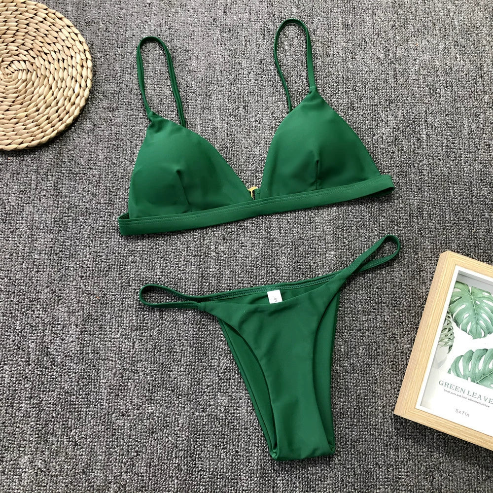 Pure Color Minimalist Bikini