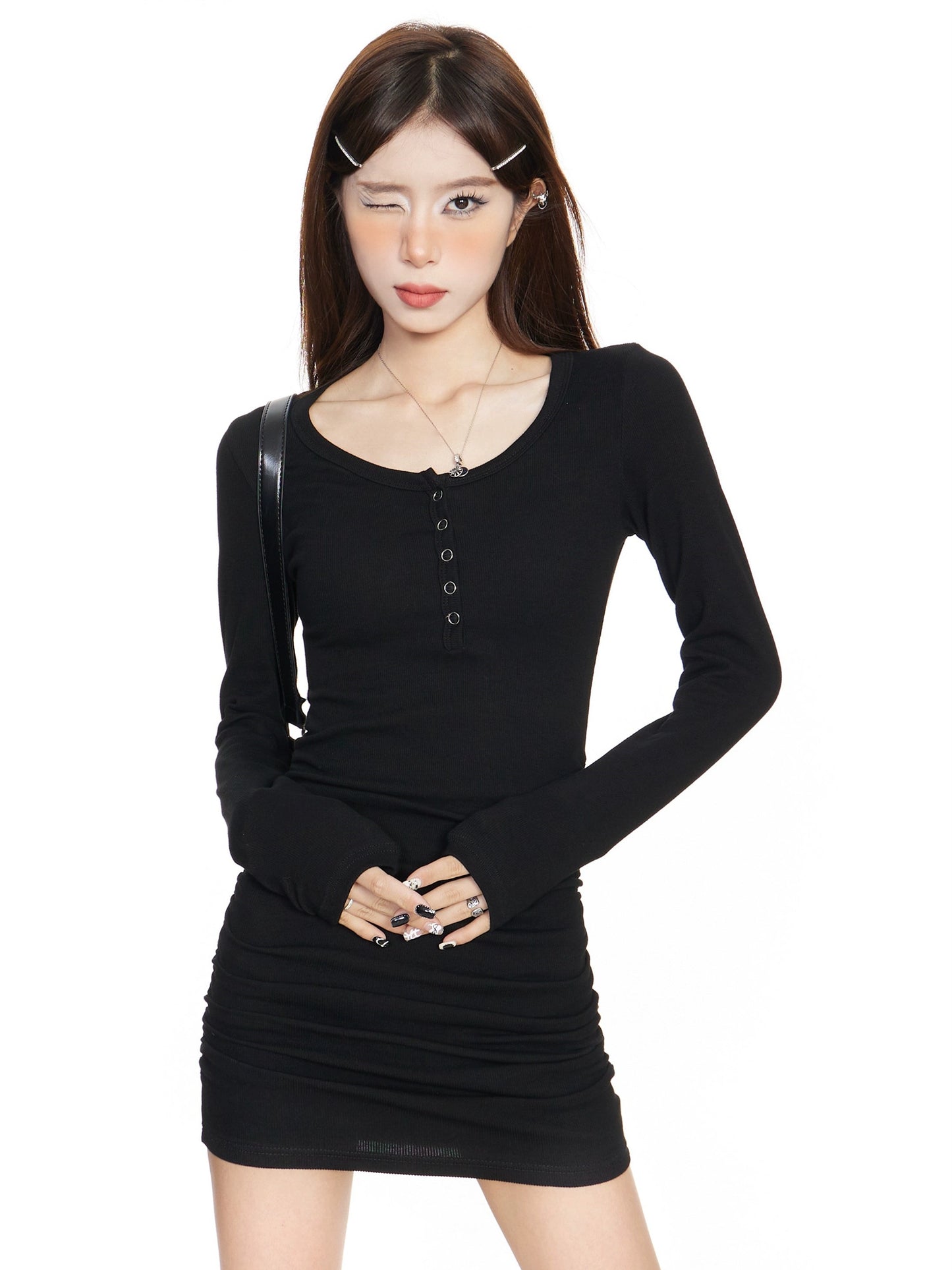 Slim Fit Long Sleeve Dress