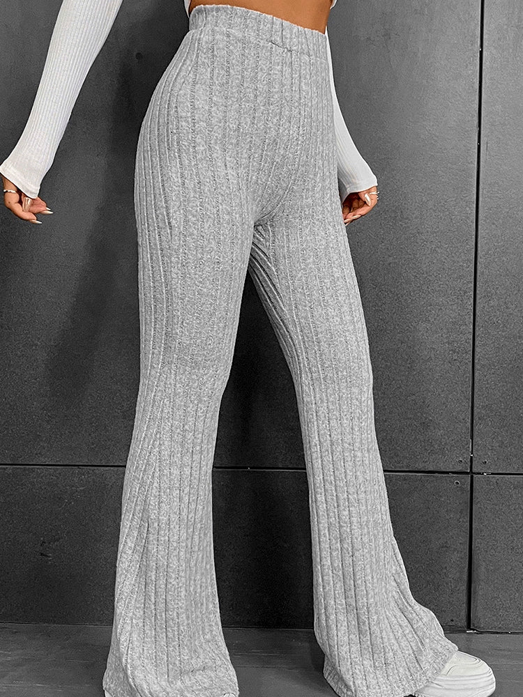 Casual High Waist Flare Pants