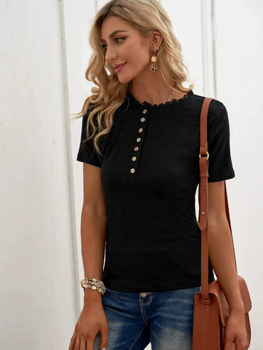 Textured Short Sleeve T-shirt