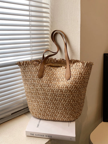 Large Commuter Straw-Woven Bag