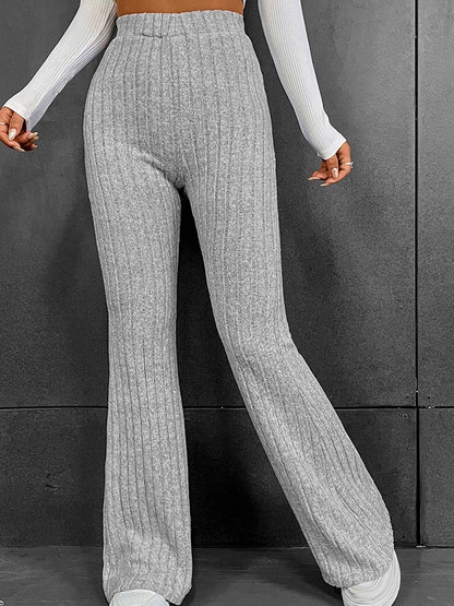 Casual High Waist Flare Pants