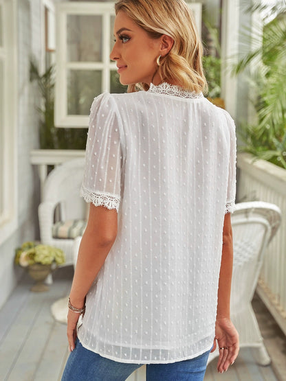 Short-Sleeved Chiffon Shirt