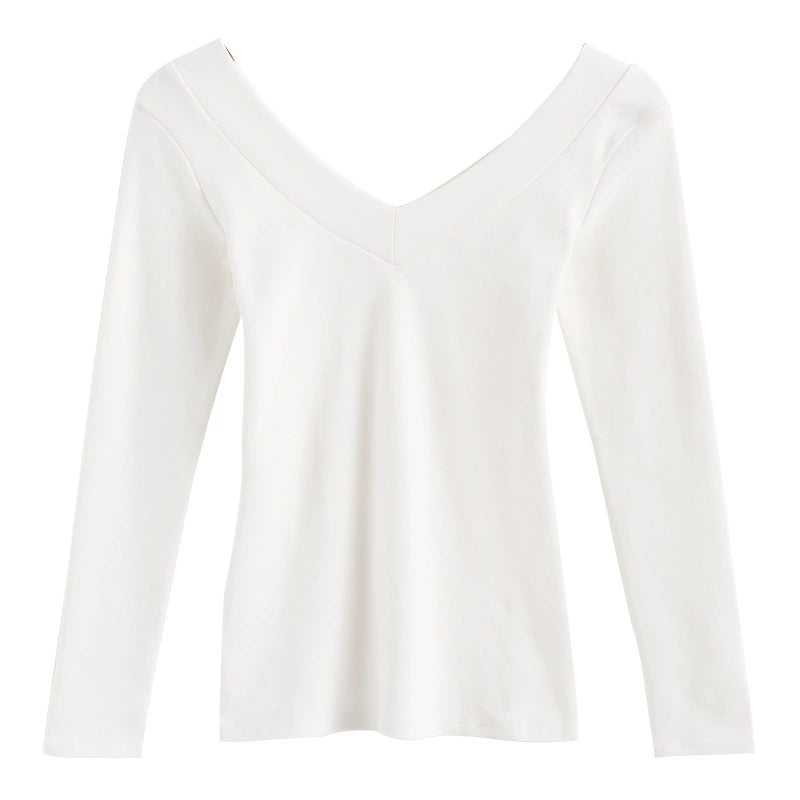 Women's Long-Sleeved V-neck Top