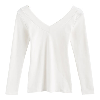 Women's Long-Sleeved V-neck Top