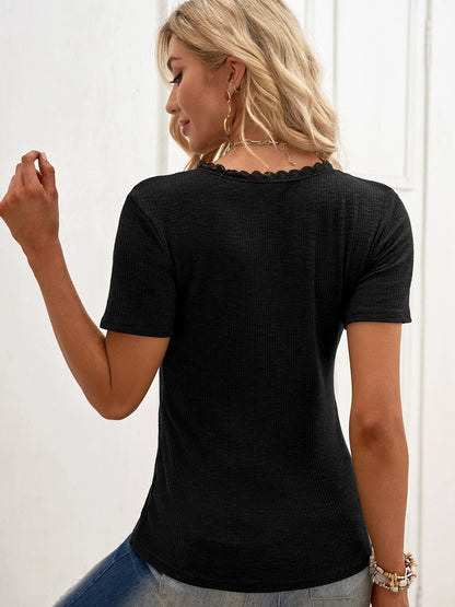 Textured Short Sleeve T-shirt