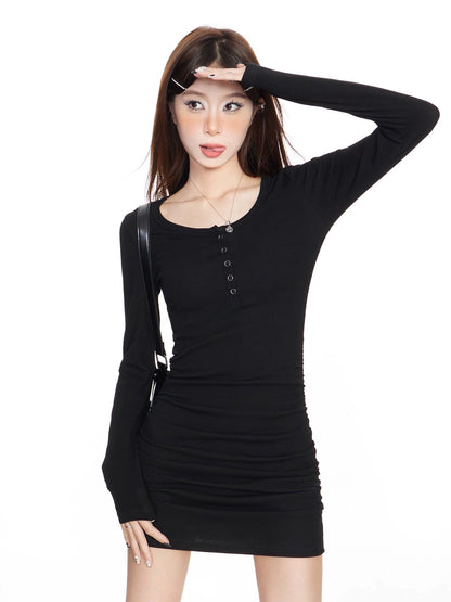 Slim Fit Long Sleeve Dress