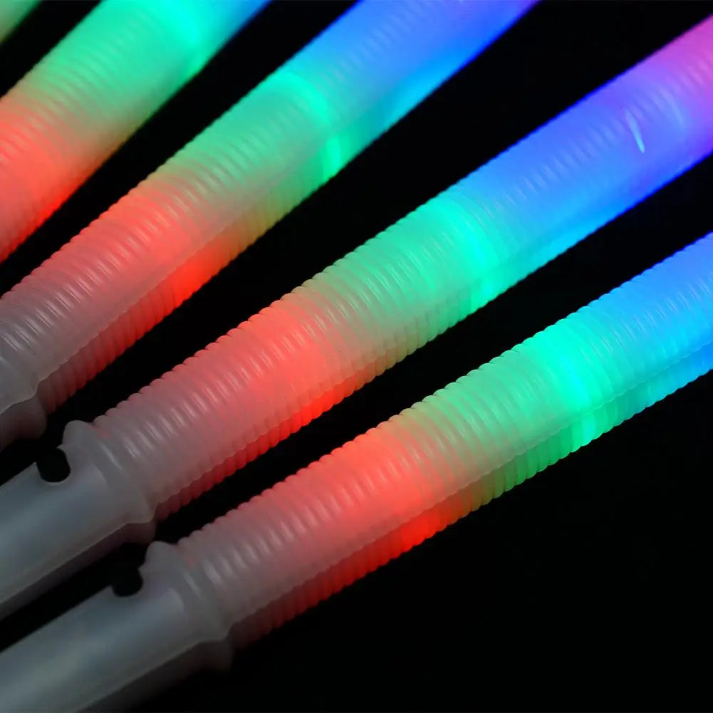 5/10PCS Colorful LED Glow Sticks Cotton Candy Cones Glowing Marshmallows Sticks Reusable LED Light Tubes Sticks Home Party Props