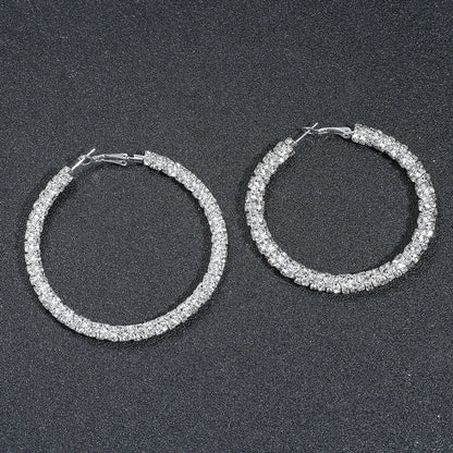 Sparkling Crystal Hoop Earrings