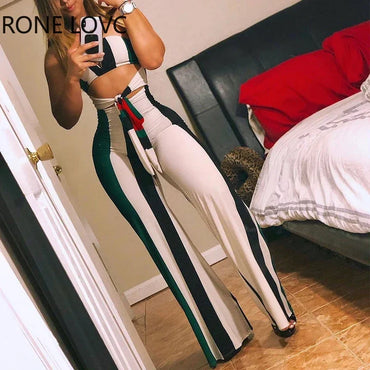 Women's Striped Color Block Jumpsuit