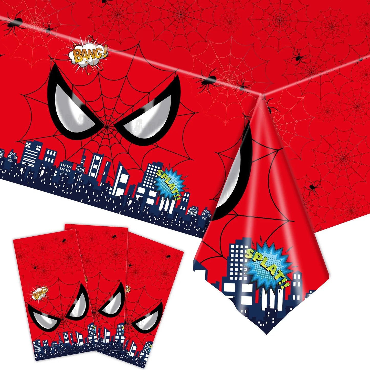 Disney Spiderman Birthday Party Decor Plates Napkins Paper Cups Spiderman Tablecloth Banner Superhero Birthday Party Supplies