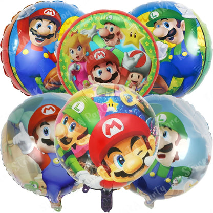 Game Super Mario Bros Foil Balloon Children's Birthday Party Supplies Decoration Baby Shower Inflatable Boys Toys Surprise Gifts