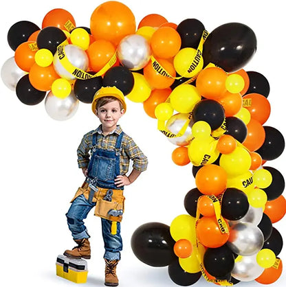 106-Piece Construction Balloons Garland Kit