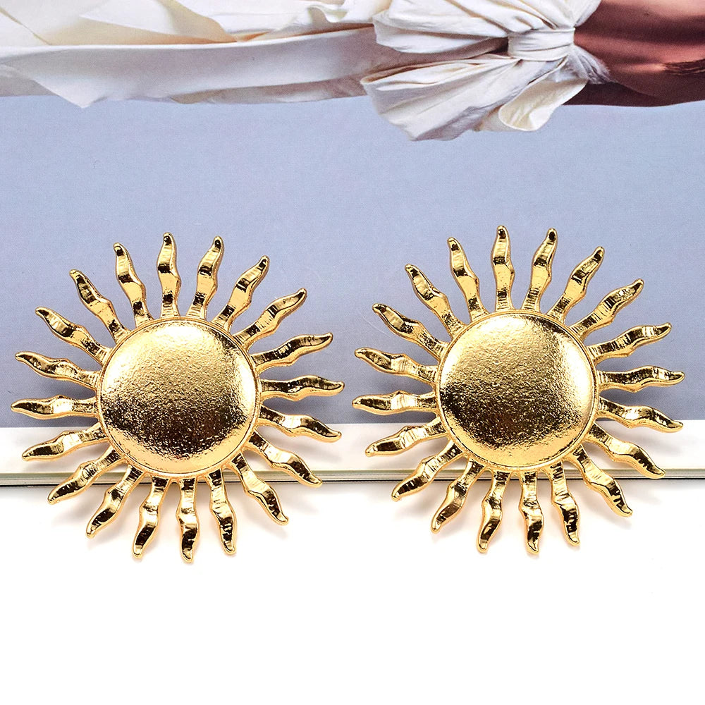 Sun Shaped Statement Earrings