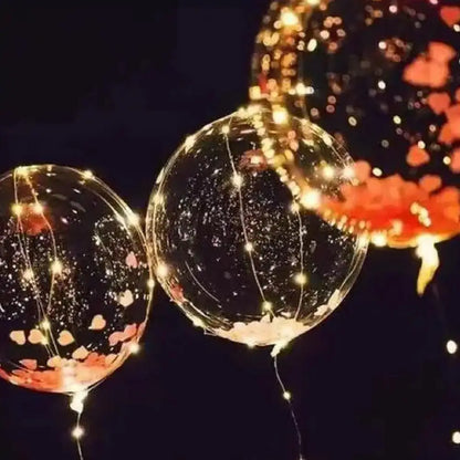 3 Luminous Balloons - 20in LED with Light String