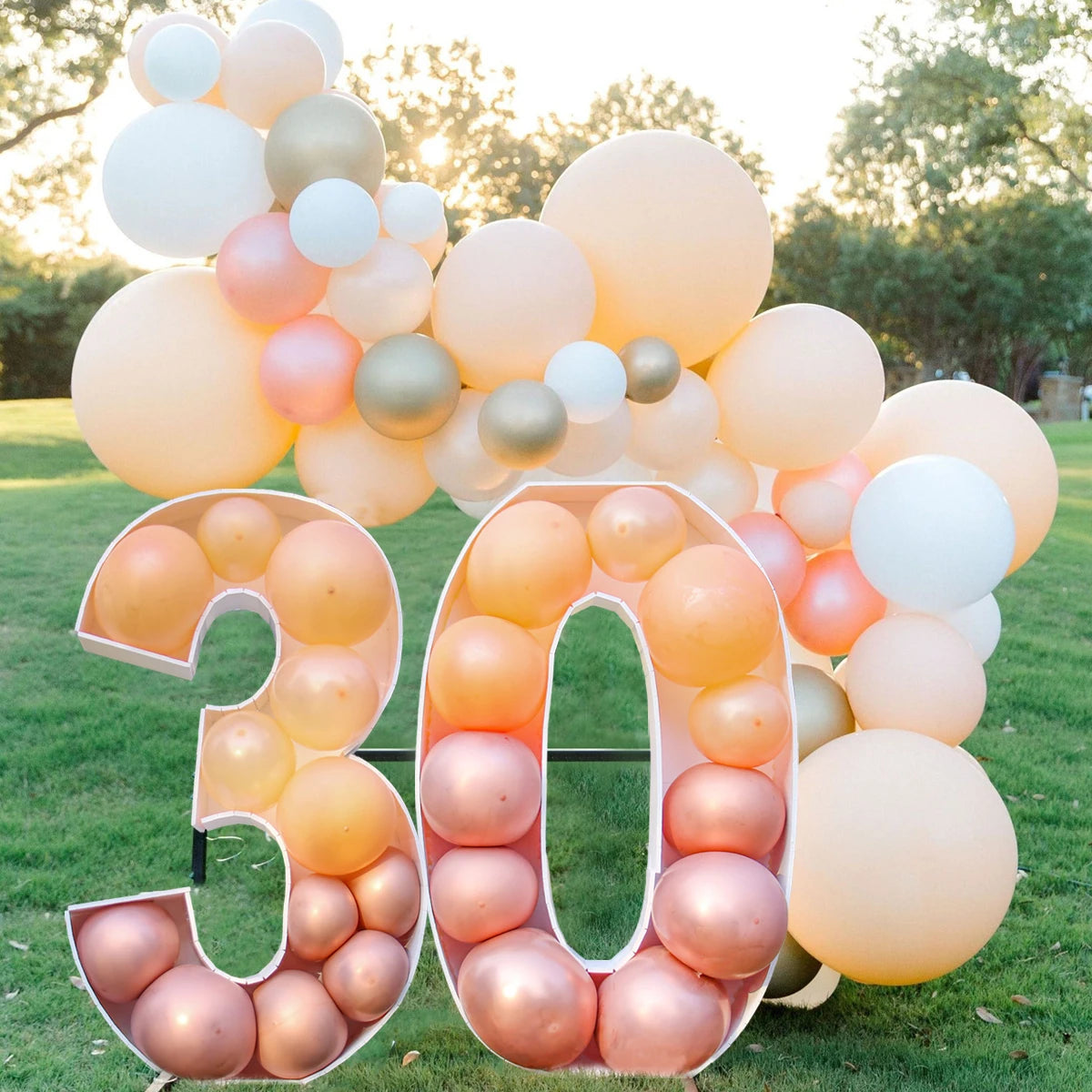 73/93cm Giant Birthday Figure Balloon Filling Box One 1st Birthday Number 30 40 50 Balloon Frame Anniversary Baby Shower Decor