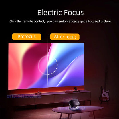 AUN A003C MINI Projector Theater 3D Portable Home Cinema LED Videoprojector WIFI Mirror Android IOS SmartPhone 1080P 4K Movie