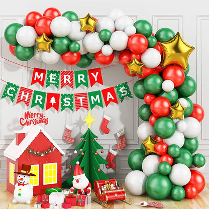 Christmas Balloons Garland Arch Kit Lolipop Candy Cane Foil Baloon Red BallonChristmas Decoration New Year 2023 Gifts Kids Toy