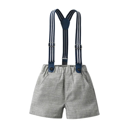 Boys Suspenders & Shorts Set