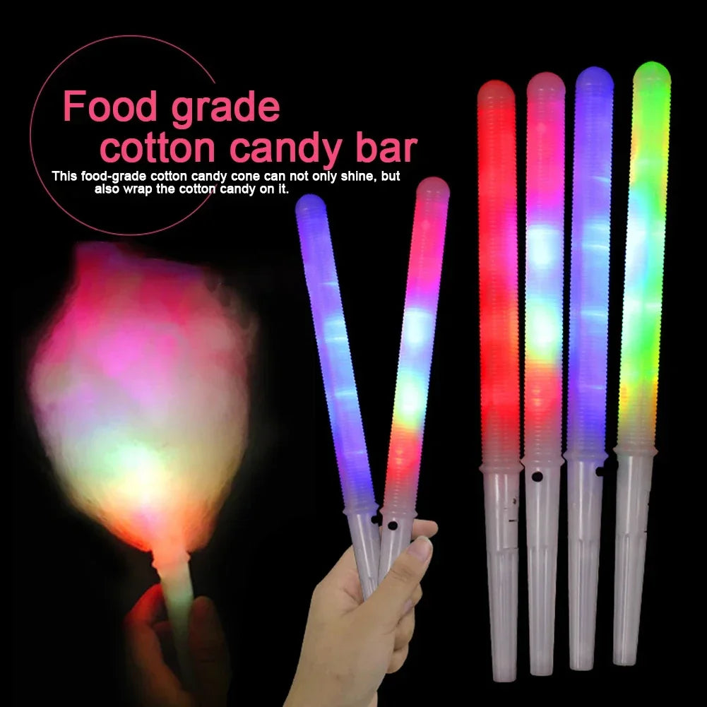 Cotton Candy LED Glow Sticks Bulk Colorful RGB Glow Foam Stick Cheer Tube Dark Light for Xmas Birthday Wedding Party Supplies