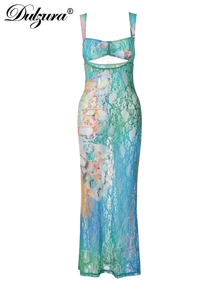 Y2K Bodycon Maxi Dress