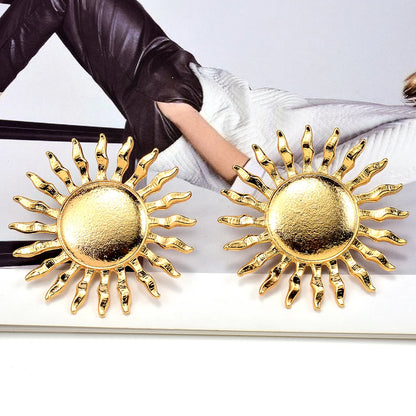 Sun Shaped Statement Earrings