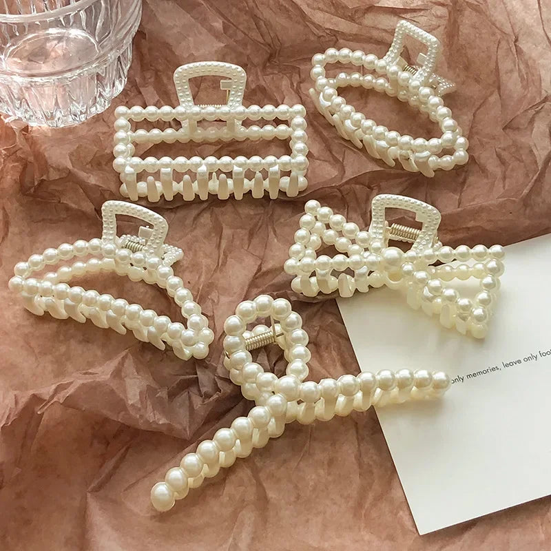 Elegant Pearls Claw Clip Collection