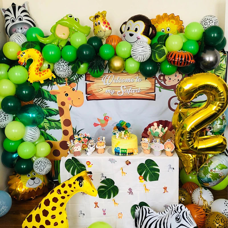 109-Piece Jungle Safari Balloon Garland Arch Kit