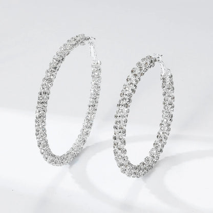 Sparkling Crystal Hoop Earrings