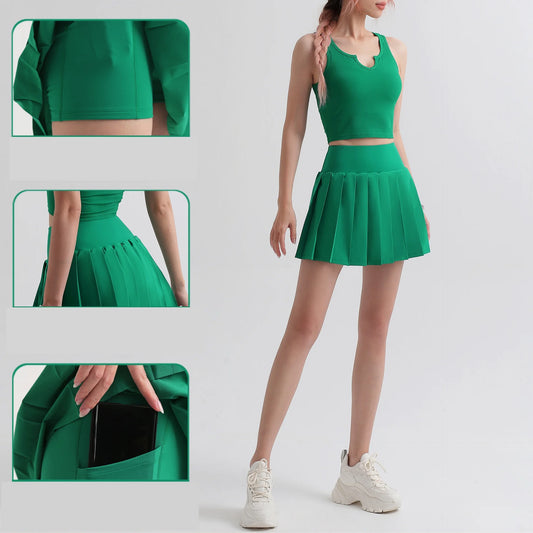 Lycra Pleated Tennis Skirt